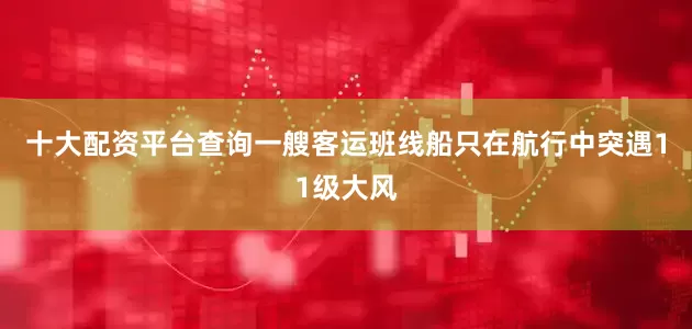 十大配资平台查询一艘客运班线船只在航行中突遇11级大风